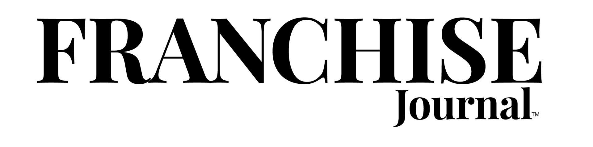 Logo of Franchise Journal in bold black letters, providing insights and resources for franchise opportunities.